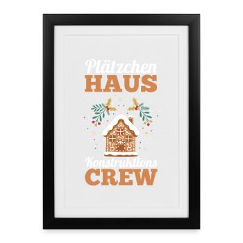 Santa Claus Gingerbread House Christmas - Framed poster (27 × 37 cm) - black - Front