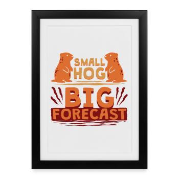 Marmotte du Jour sans fin - Affiche encadrée (27 × 37 cm) - noir - Devant