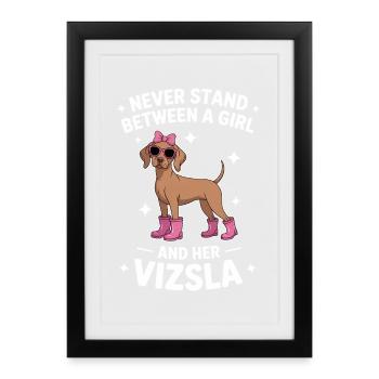 Vizsla Sayings Funny Vizsla Gift - Framed poster (27 × 37 cm) - black - Front