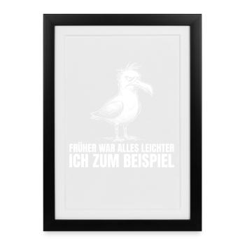 Tout était plus facile avant – moi, par exemple - Affiche encadrée (27 × 37 cm) - noir - Devant