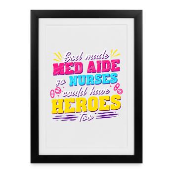 MFA d’assistant médical - Affiche encadrée (27 × 37 cm) - noir - Devant