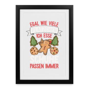 Cadeaux de Noël - Affiche encadrée (27 × 37 cm) - noir - Devant