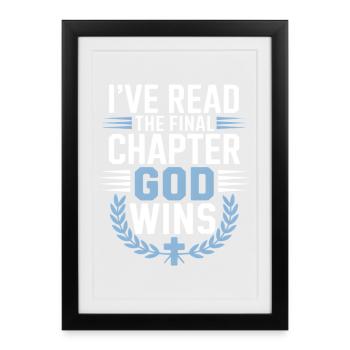 Dieu gagne dans le dernier chapitre - Affiche encadrée (27 × 37 cm) - noir - Devant
