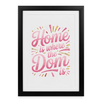 Cologne Home est là où le Dom est Cologne Carnaval Cologne - Affiche encadrée (27 × 37 cm) - noir - Devant