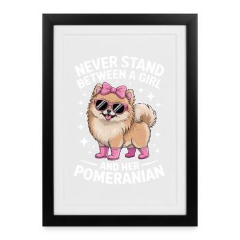 Pomeranian Sayings Funny Pomeranian Gift - Framed poster (27 × 37 cm) - black - Front