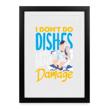 Toilettenverstopfungsmeister Lustiges - Gerahmtes Poster (27 × 37 cm) - Schwarz - Vorne
