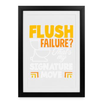 Toilettenverstopfungsmeister Lustiges - Gerahmtes Poster (27 × 37 cm) - Schwarz - Vorne
