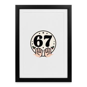 67 Years Christmas Birthday Celebration - Framed poster (27 × 37 cm) - black - Front