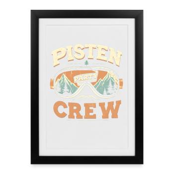 Slopes Party Crew Ski Mountains - Framed poster (27 × 37 cm) - black - Front
