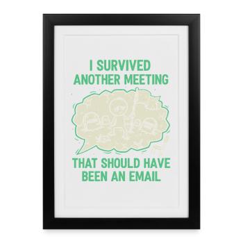 Office - Spruch - Framed poster (27 × 37 cm) - black - Front