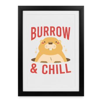 Marmotte du Jour sans fin - Affiche encadrée (27 × 37 cm) - noir - Devant