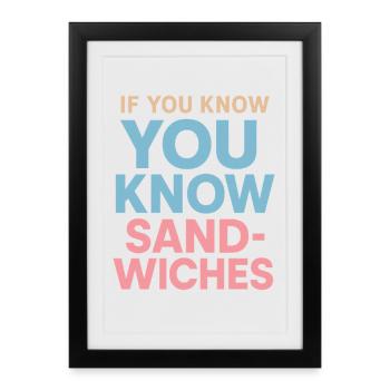 Dessert d’été pour amateurs de sandwichs glacés - Affiche encadrée (27 × 37 cm) - noir - Devant
