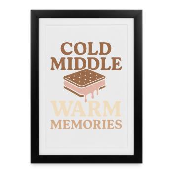 Dessert d’été pour amateurs de sandwichs glacés - Affiche encadrée (27 × 37 cm) - noir - Devant