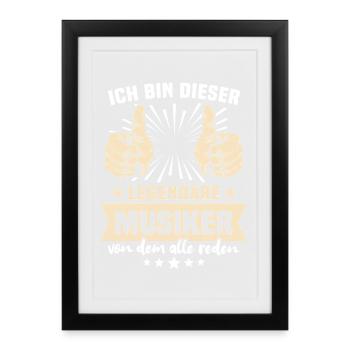 Musician Sayings - Framed poster (27 × 37 cm) - black - Front