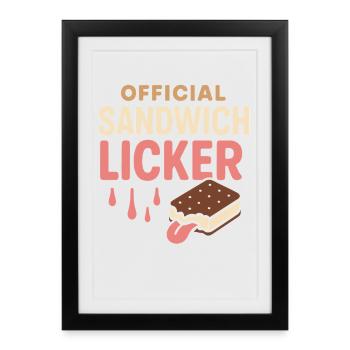 Dessert d’été pour amateurs de sandwichs glacés - Affiche encadrée (27 × 37 cm) - noir - Devant