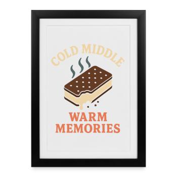 Dessert d’été pour amateurs de sandwichs glacés - Affiche encadrée (27 × 37 cm) - noir - Devant