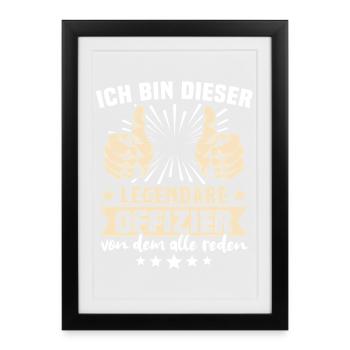 Dictons des officiers - Affiche encadrée (27 × 37 cm) - noir - Devant