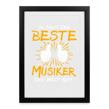 Musician Gift Idea - Framed poster (27 × 37 cm) - black - Front