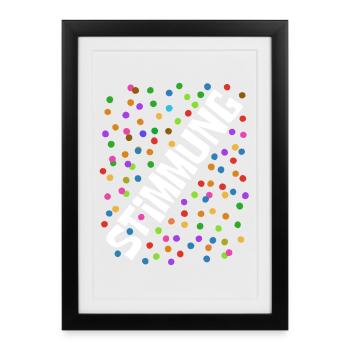 Shrovetide - Carnival - Atmosphere - Confetti - Framed poster (27 × 37 cm) - black - Front