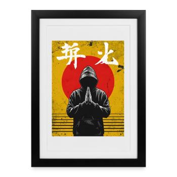 Budo spirit!  Japanese martial arts design - Framed poster (27 × 37 cm) - black - Front