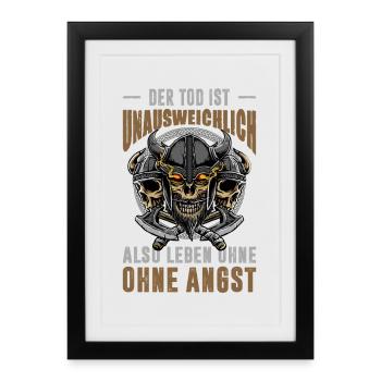 Viking Outfits Valhalla Norse Mythology - Framed poster (27 × 37 cm) - black - Front