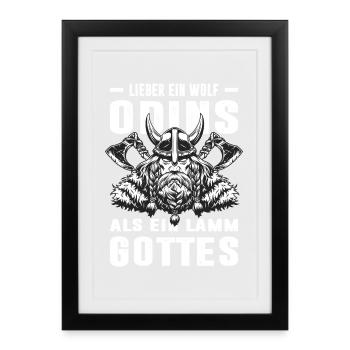 Viking Outfits Valhalla Norse Mythology - Framed poster (27 × 37 cm) - black - Front