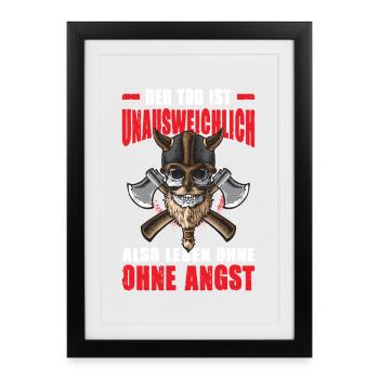 Viking Outfits Valhalla Norse Mythology - Framed poster (27 × 37 cm) - black - Front