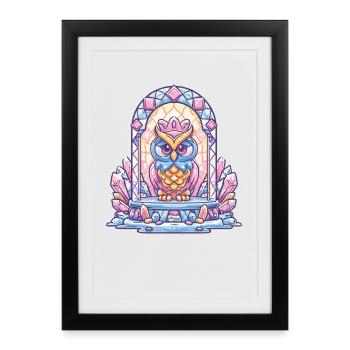 Trône de la Chouette de Cristal - Affiche encadrée (27 × 37 cm) - noir - Devant