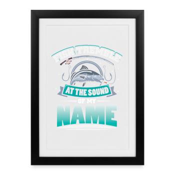 Pêcheurs Pêcheurs Pêcheurs Pêcheurs Pêcheurs Sportifs - Affiche encadrée (27 × 37 cm) - noir - Devant