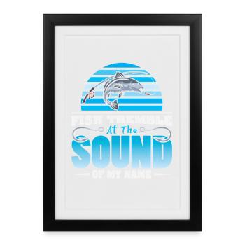 Pêcheurs Pêcheurs Pêcheurs Pêcheurs Pêcheurs Sportifs - Affiche encadrée (27 × 37 cm) - noir - Devant