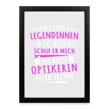 Dictons de l’opticien - Affiche encadrée (27 × 37 cm) - noir - Devant