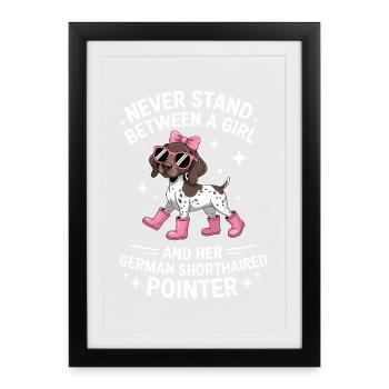 German Shorthair Sayings German Shorthair Gift - Framed poster (27 × 37 cm) - black - Front