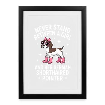 German Shorthair Sayings German Shorthair Gift - Framed poster (27 × 37 cm) - black - Front