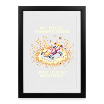 No Microtransactions | RC Cars - Framed poster (27 × 37 cm) - black - Front