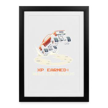 XP : Bonus Wheelie | Cascades RC - Affiche encadrée (27 × 37 cm) - noir - Devant