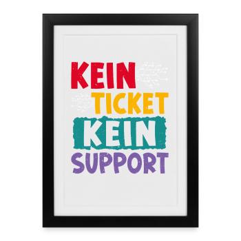 Nerd Computer NO TICKET NO PROBLEM FUNNY - Framed poster (27 × 37 cm) - black - Front
