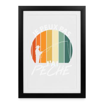 I can't I fished - Framed poster (27 × 37 cm) - black - Front