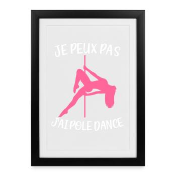 I can't I pole dance dancer dancer barre dancer - Framed poster (27 × 37 cm) - black - Front