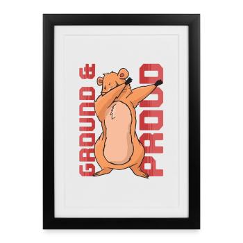 Marmotte du Jour sans fin - Affiche encadrée (27 × 37 cm) - noir - Devant