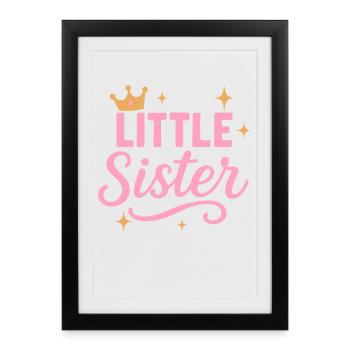 Petite Sœur avec la Princesse Héritière - Affiche encadrée (27 × 37 cm) - noir - Devant
