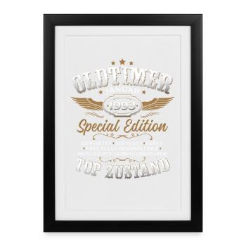 33rd Birthday Gift Classic Car January 1993 - Framed poster (27 × 37 cm) - black - Front
