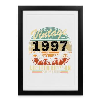 Édition Unique Limitée Vintage 1997 - Affiche encadrée (27 × 37 cm) - noir - Devant