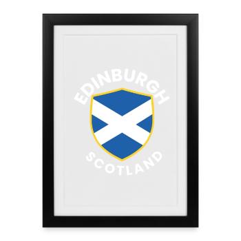 Edinburgh Shield Scotland - Framed poster (27 × 37 cm) - black - Front