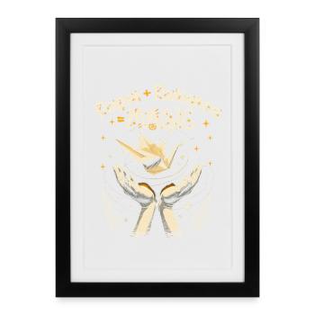 Origami Paper + Patience = Magic - Framed poster (27 × 37 cm) - black - Front