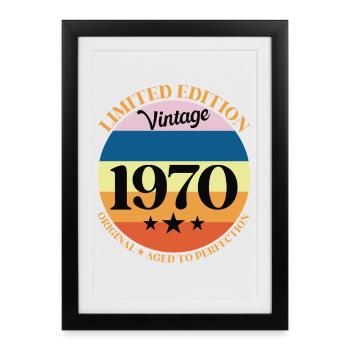 1970 Vintage Birthday Gift 70's - Framed poster (27 × 37 cm) - black - Front