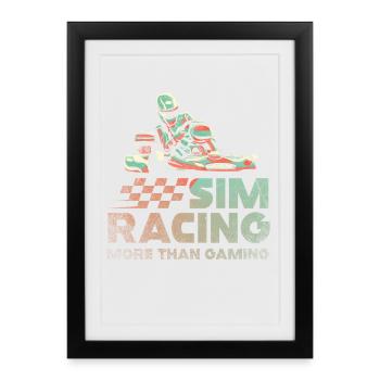Sim Racing : plus que le jeu vidéo - Affiche encadrée (27 × 37 cm) - noir - Devant