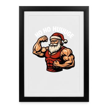 Ho, ho ! Un super entraînement de Noël amusant chez Fit - Affiche encadrée (27 × 37 cm) - noir - Devant