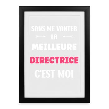 Directrice - Affiche encadrée (27 × 37 cm) - noir - Devant