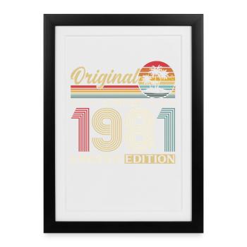 45e anniversaire Original janvier 1981 - Affiche encadrée (27 × 37 cm) - noir - Devant