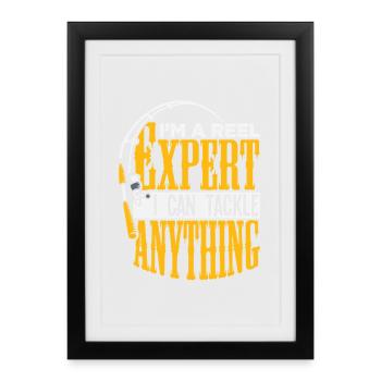 Angler Fisherman Petri Disciple Saying Fishing Funny - Framed poster (27 × 37 cm) - black - Front